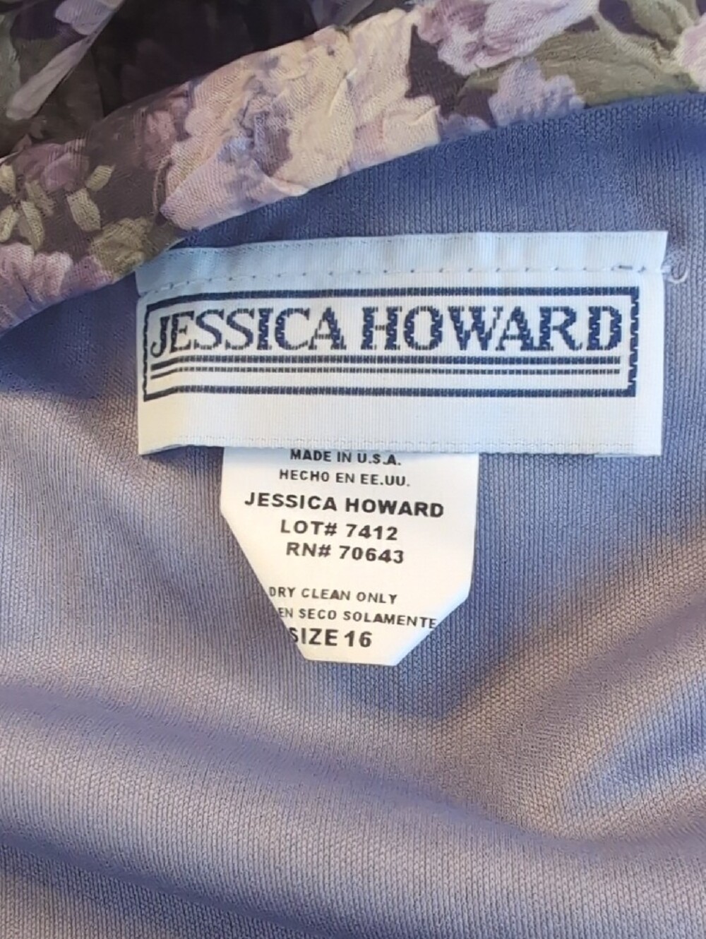 Jessica Howard Lavender and Purple Floral Maxi Dress Set 16 - Picture 5 of 7